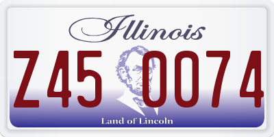 IL license plate Z450074