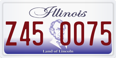 IL license plate Z450075
