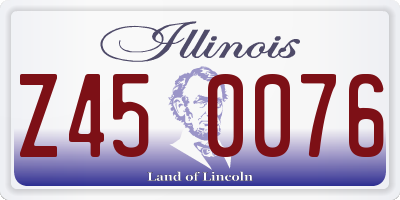 IL license plate Z450076