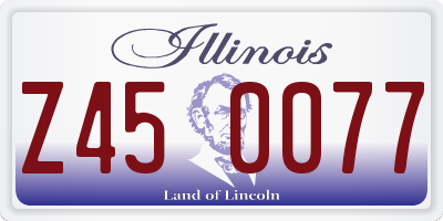 IL license plate Z450077
