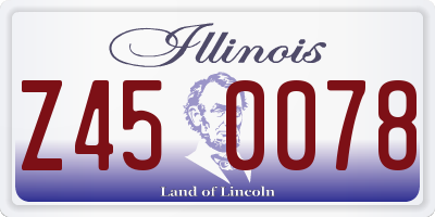 IL license plate Z450078