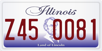 IL license plate Z450081