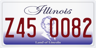 IL license plate Z450082