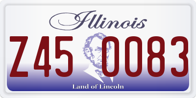 IL license plate Z450083