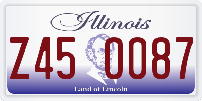 IL license plate Z450087