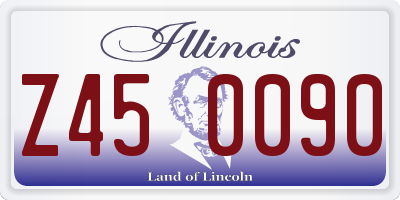 IL license plate Z450090