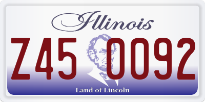 IL license plate Z450092