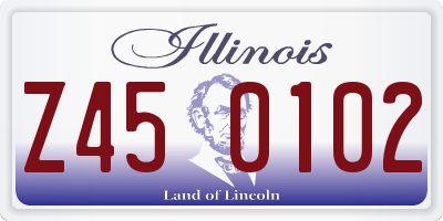 IL license plate Z450102