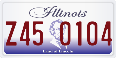 IL license plate Z450104