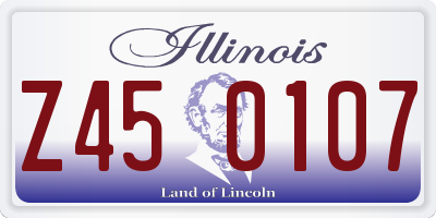 IL license plate Z450107