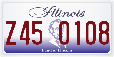 IL license plate Z450108