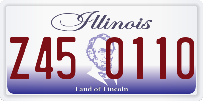 IL license plate Z450110