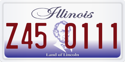 IL license plate Z450111