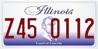 IL license plate Z450112