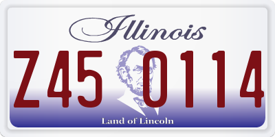 IL license plate Z450114