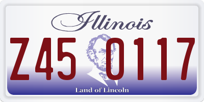 IL license plate Z450117
