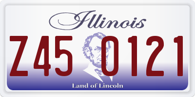 IL license plate Z450121