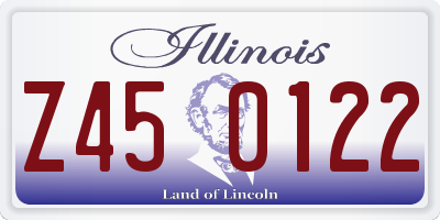 IL license plate Z450122