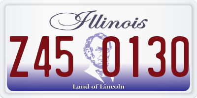 IL license plate Z450130