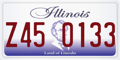 IL license plate Z450133