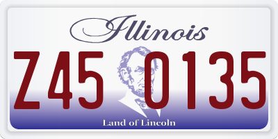 IL license plate Z450135