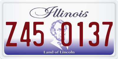 IL license plate Z450137