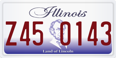 IL license plate Z450143