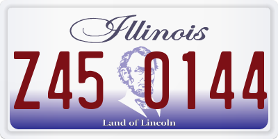 IL license plate Z450144