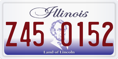 IL license plate Z450152