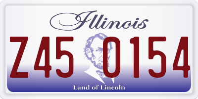 IL license plate Z450154