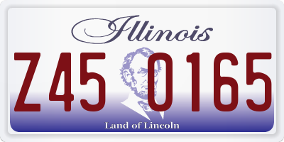 IL license plate Z450165