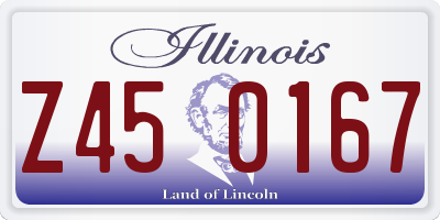 IL license plate Z450167