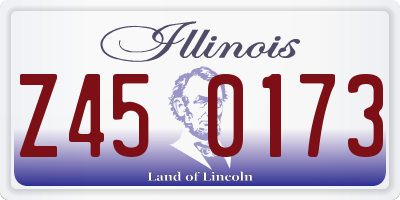 IL license plate Z450173