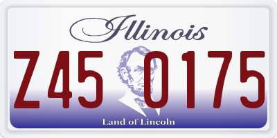 IL license plate Z450175