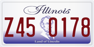IL license plate Z450178