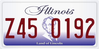 IL license plate Z450192