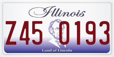 IL license plate Z450193