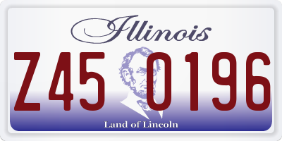 IL license plate Z450196
