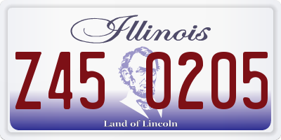 IL license plate Z450205