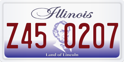IL license plate Z450207