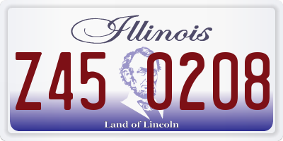 IL license plate Z450208