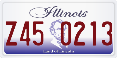 IL license plate Z450213