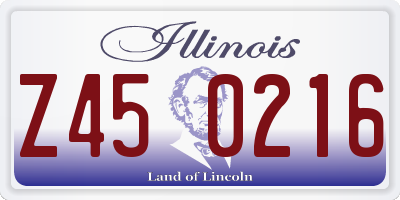IL license plate Z450216