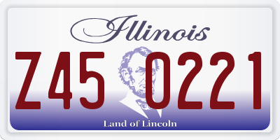 IL license plate Z450221