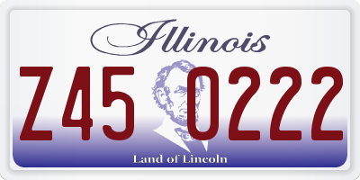 IL license plate Z450222