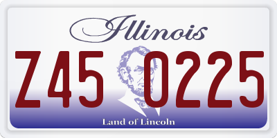 IL license plate Z450225