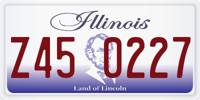 IL license plate Z450227