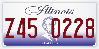 IL license plate Z450228