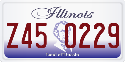 IL license plate Z450229