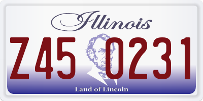 IL license plate Z450231
